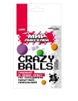 Химические опыты Crazy balls Мир пикселей "Зелёные, сиреневые, оранжевые", Опи-006  - фото