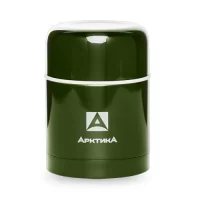 Термос бытовой вакуумный с широким горлом "Арктика" болотный, 500 мл Зеленый - фото