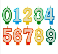 Свеча "Цифра 8"/32 два цвета арт. С-00-97  - фото