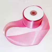 Лента тканная атласная 50мм*25Y Розовая, арт. 0925-50/05  - фото