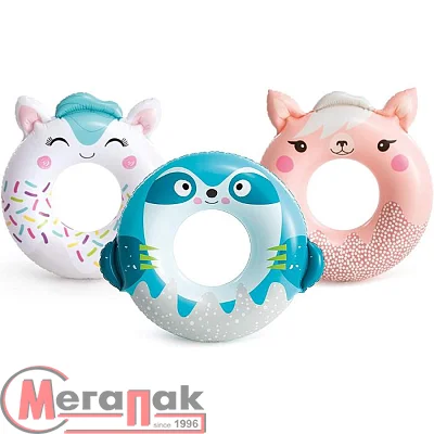 Круг для плавания «Милые зверята», 84 (91) см х 76 см, от 8 лет, до 40 кг, цвета МИКС INTEX, 59266NP Круг для плавания «Милые зверята», 84 (91) см х 76 см, от 8 лет, до 40 кг, цвета МИКС INTEX, 59266NP Разноцветный - фото