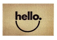 Коврик придверный Dekorelle LAPSHA 082 Hello, 40X60см, 120082 (бежевый) Бежевый - фото