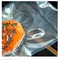 Пакет вакуумный 150*250 РА/РЕ 95/75мк ребр.сторона 1/25 Прозрачный - фото