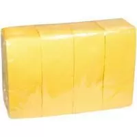Салфетки бумажные 33*33см двухслойные желтые 1/8 сложение, 200 шт Желтый - фото