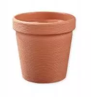 Кашпо "Терра" (1,1 л) Цв. Карамельный (Арт. КШ-9156)  - фото