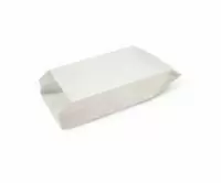 Пакет бумажный 100*50*270мм белый с v-дном, со складкой, без окна, 100 шт Белый - фото