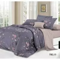 Комплект постельное белья твил-сатин 2х-спальный с европростыней 4 наволочки    - фото