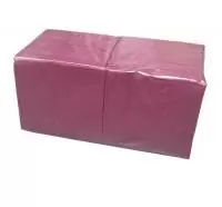 Салфетки бумажные 24*24см, 2-сл, бордо, 250л, 1/4 слож Бордо - фото