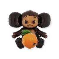 Шар фольга 3D (56см*44см*28см) 1208-0690 К ФИГУРА AIR Чебурашка 1 шт (надув воздухом) Коричневый - фото