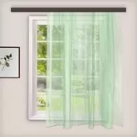 Штора органза с тиснением 145*150см Фисташковый - фото