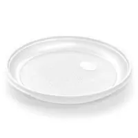 Тарелка 1-секционная белая, 10 шт  - фото