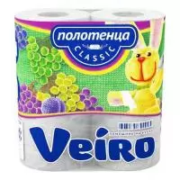 Полотенца бумажные "Вейро Классик", двухслойные, 2 рул Белый - фото