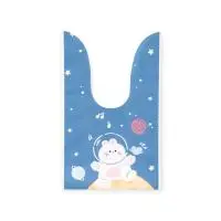 Пакет подарочный с ушками "Мишка на луне" 13*23 см, 10790223 Голубой - фото