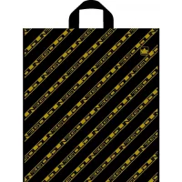 Сумка-пакет 40*44 с петл.ручкой Золотая полоса NEW ПНД 1/50  - фото