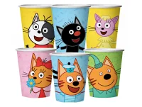 Стаканы (250 мл) Три Кота, Играем вместе, 6 шт.  - фото