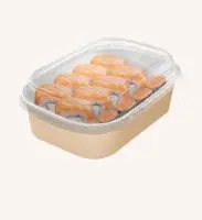 10шт Коробка с купольной PET крышкой OSQ CASE BOWL 860 Коричневый - фото