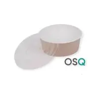10шт  Круглый контейнер OSQ ROUND BOWL 1300 с плоской пластиковой крышкой PP Коричневый - фото