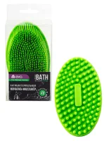 Щётка-массажёр для тела, зеленый, ТПР, 12х7х3,5см, БС-171 Зеленый - фото