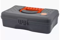 Органайзер HOBBY BOX 12" серо-свинцовый/ оранжевый, арт. BR3751СРСВЦОР-10РS Серый - фото