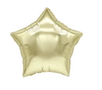 Шар фольга(2) (18''/46 см) Звезда, Белое золото, 1 шт.  - фото