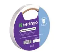 Клейкая двухсторонняя лента Berlingo,12мм х 10м, бумажная основа, FSn_12101, 203631 Белый - фото