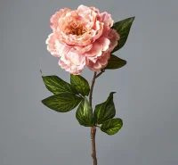 Цветок искусственный декоративный "Пион" 66*11см, 1шт, чайная роза 235 Нежная роза - фото