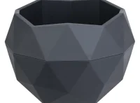 Кашпо "Топаз" (2,5л.) Цв. Антрацит, (Арт. КШ-9124) Антрацит - фото
