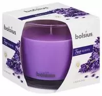 Свеча 95/95 в стакане Bolsius лаванда Фиолетовый - фото