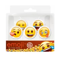 Свечи Круг, Смайл, Emoji, 7 см, 4 шт. 702054 Желтый - фото