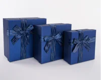 Коробка Чудесный подарок, Темно-синий, 7*17*8 см, 1 шт Синий - фото