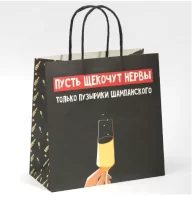 Пакет подарочный «Только пузырики», 22 × 22 × 11 см   7661207 (300) Дарите счастье  - фото