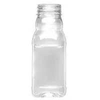 Бутылка 0,2 л прозр 38mm круглая (1/200) 02-037  - фото