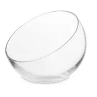 Шар ваза с косым резом прозр. 2066 Анабель 1668  - фото