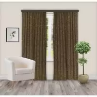Шторы портьерные Блэкаут джут Кофе с молоком - фото