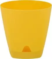 Горшок для цветов AMSTERDAM D 170 мм/2,5l с подставкой, Спелая груша Желтый - фото