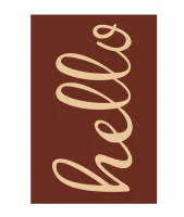 Коврик придверный Dekorelle LAPSHA 171 Hello, 50X80см, 121171 (коричневый) Коричневый - фото