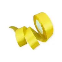 Лента тканная атласная 25мм*25Y Желтая, F014-25/15 Желтый - фото