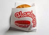 Пакет бумажный для гамбургера с рисунком, 100 шт  - фото
