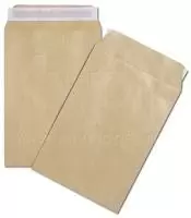 Пакет С4 (229*324) крафт с силиконовой лентой, 10 шт  - фото