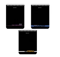 Блокнот МАЛЫЙ ФОРМАТ А6 108х145мм, 40л, гребень, картон, клетка, BRAUBERG, Black&notes, 114389  - фото