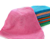 Полотенце махровое РУЧКИ 400 г/м2 34*60 гладкокрашенное, 105-ярко-розовый Розовый - фото