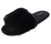 Туфли домашние женские открытые HR942-004-1 (черный,38 (QR)) Черный - фото