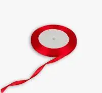 Лента тканная атласная  6мм*25Y Красная, арт. F014-06/26 Красный - фото