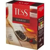 Чай "TESS" Санрайз черный, 100 пакетиков  - фото