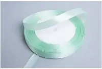 Лента атласная 10мм*25ярд JD зеленый пастель Зеленый - фото