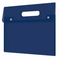 Папка для документов пластиковая, синяя Синий - фото