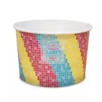 Стаканчик под мороженое 135мл "Мозайка Sweet", 62шт Разноцветный - фото