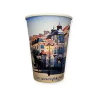 Стакан бумажный 350мл для горячего Зеленоградск 50шт Разноцветный - фото