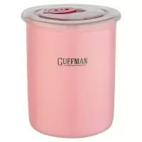 Керамическая банка с крышкой Guffman маленькая, розового цвета 007 Розовый - фото