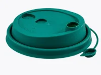 Крышка д/стакана бум. PP D-90мм Темно-зеленая 1/50 (20), арт.3001М/Т-З Зеленый - фото